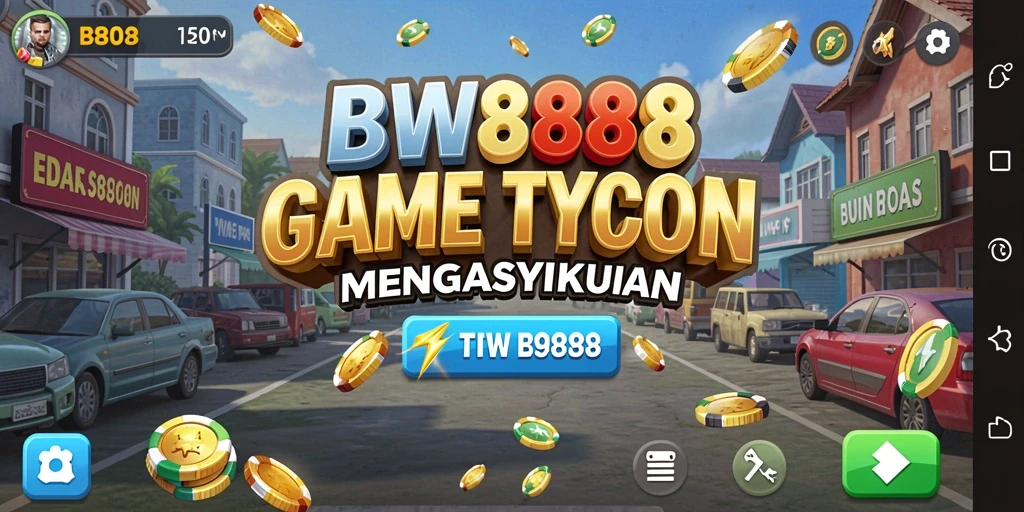 Screenshot gameplay BW888 yang menunjukkan manajemen bisnis Tycoon.