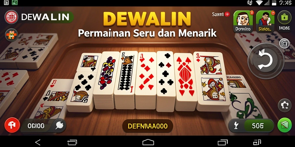 Screenshot gameplay DEWALIN yang menampilkan aksi seru permainan Domino.