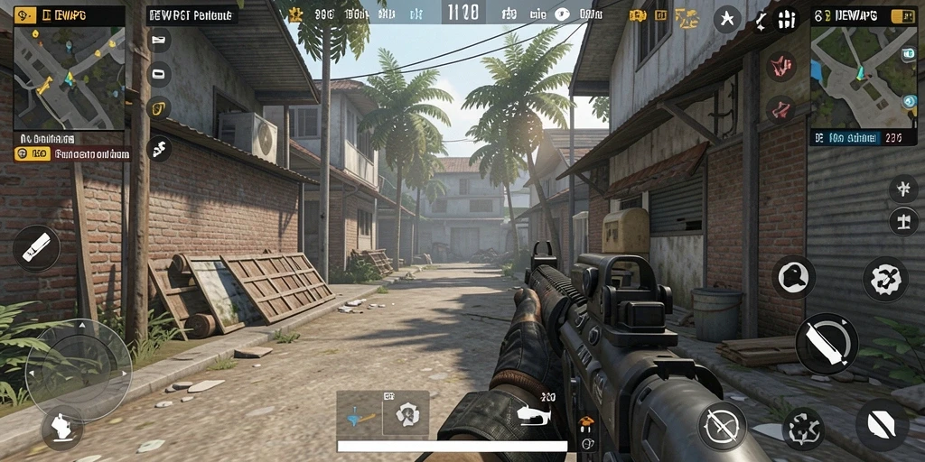 Tangkapan layar gameplay DEWAPG menampilkan aksi tembak-menembak yang intens dan grafis realistis.