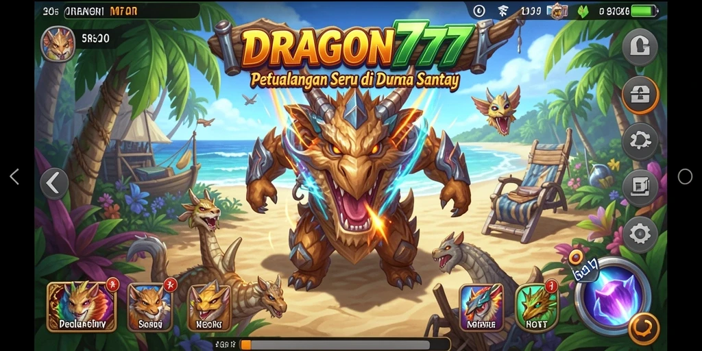 Menampilkan gameplay santai dan interaktif di DRAGON777.