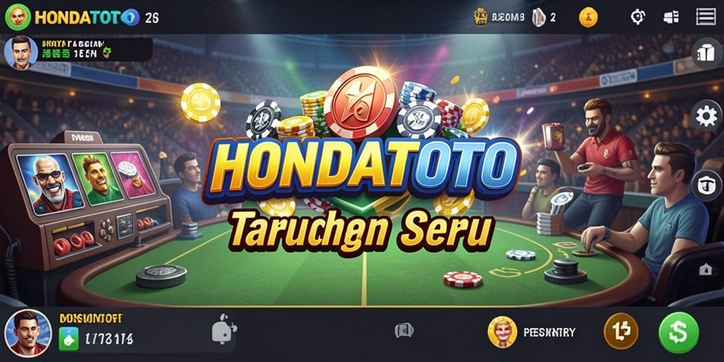 Screenshot gameplay HONDATOTO menampilkan keseruan taruhan yang mendebarkan.