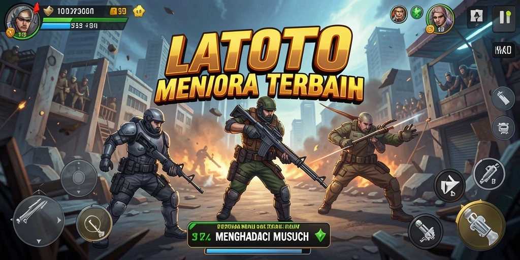 Tangkapan layar LATOTO menunjukkan aksi menara pertahanan melawan gelombang musuh.