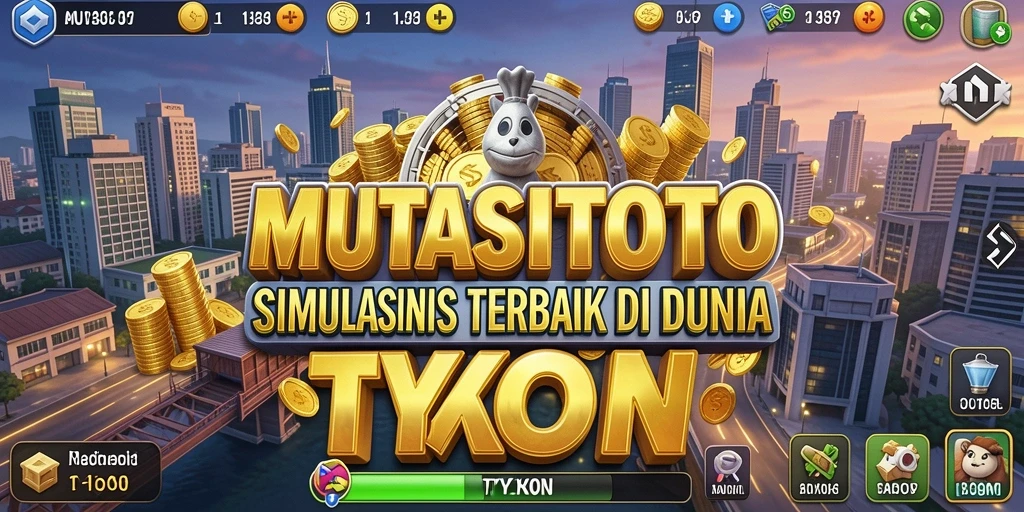Screenshot utama menunjukkan alur gameplay Tycoon yang menarik.