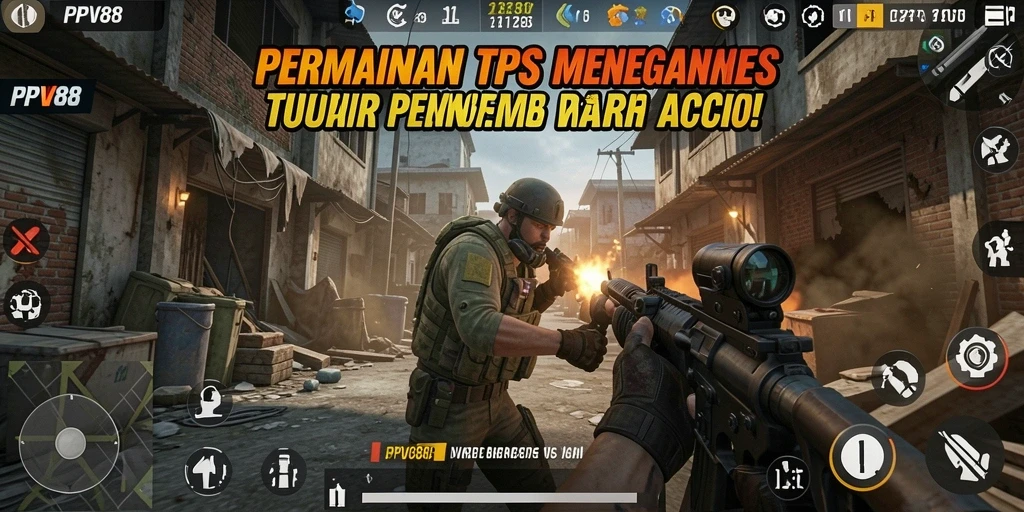 Screenshot utama PPV88 menampilkan aksi pertempuran TPS yang mendebarkan.