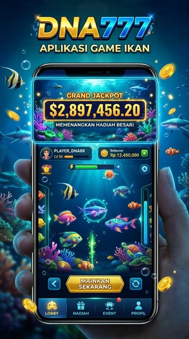 Screenshot antarmuka utama aplikasi dna777 yang menunjukkan berbagai kategori aplikasi.